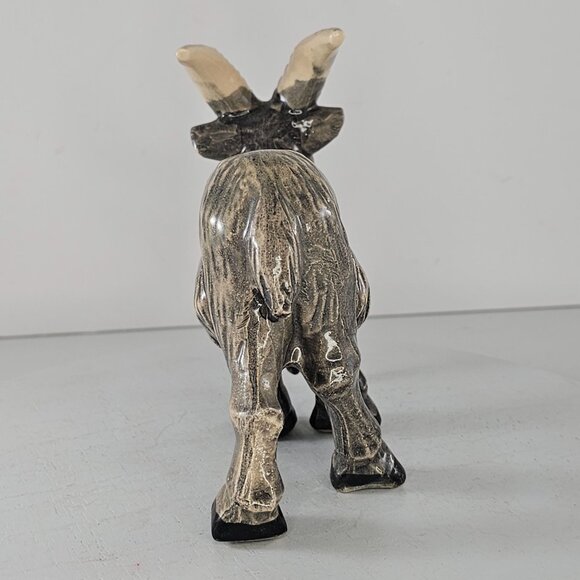 Ceramic Oscar The Billy Goat Figurine Gray Painted - Picture 6 of 9